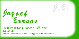 jozsef borsos business card